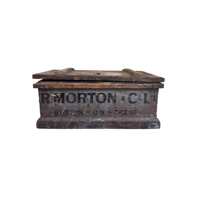 A wonderfully evocative early 20th-century industrial tool chest bearing the original R. Morton &amp; Co Ltd, Burton-on-...