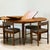 Small Round Extending Dining Table and Chairs by Tom Robertson for Mcintosh, 1970s, Set of 5 For Sale - Image 12 of 17