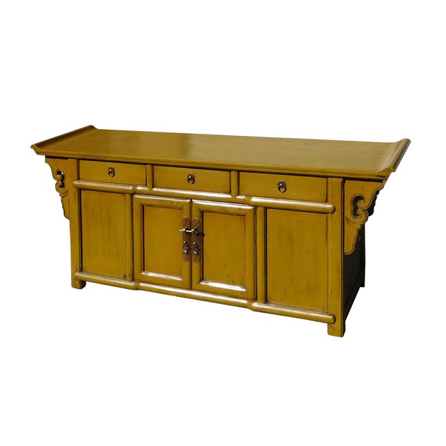 Mustard Yellow Chinese Credenza Chairish