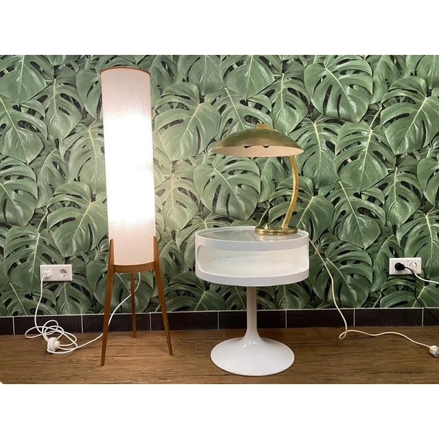 Mid-Century Teak Tripod Rocket Floor Lamp, 1950 For Sale - Image 17 of 18