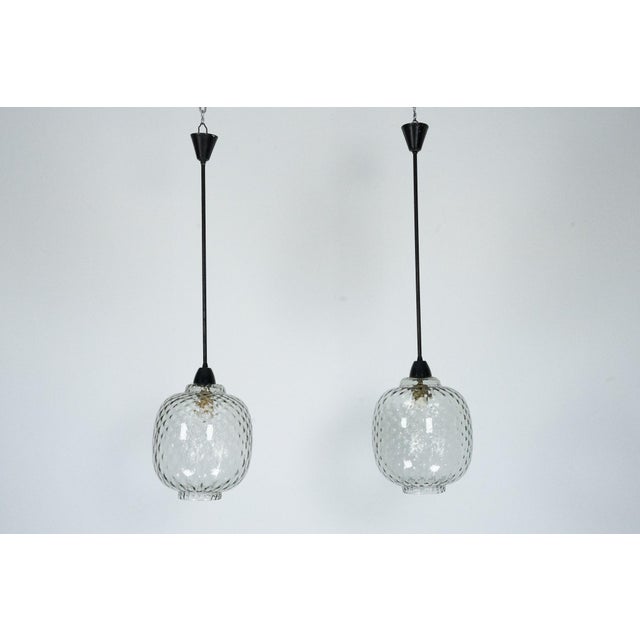 Mid-Century Modern Pendant Lamps in Smoked Murano Glass, Italy, 1950s, Set of 2 For Sale - Image 13 of 13