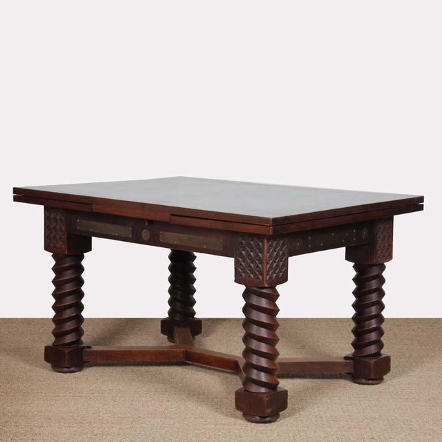 Oak Dining Table, Breton, 1940s For Sale - Image 6 of 15