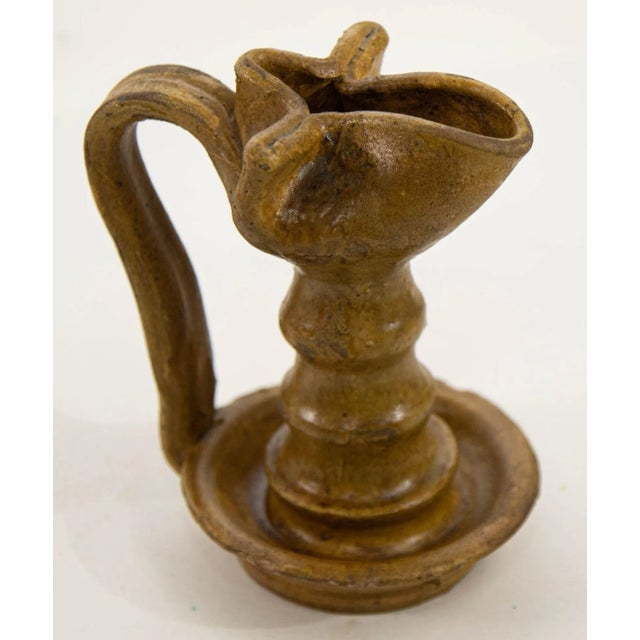 Antique Islamic Persian Nishapur Style Ceramic Glazed Oil Lamp For Sale - Image 13 of 13