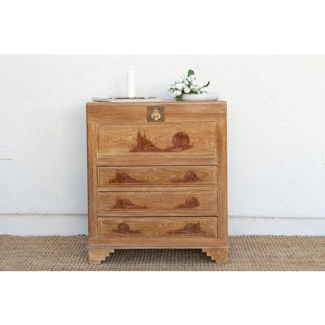 This impressive chest is a perfect blend of form and functionality, a treasure that holds a secret. This vintage Chinese...