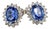 Natural Sapphire Diamond Earrings 14k Gold 3.2 TCW Certified For Sale