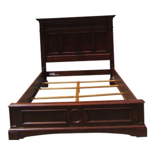 Vintage Ethan Allen Cherry Queen Townhouse Designer Bed Beautiful Warwick For Sale
