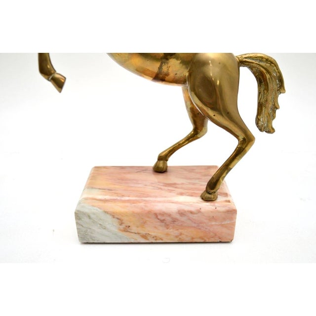 Italian Artist, Horse Sculpture, 1970, Bronze on Marble Pedestal For Sale - Image 6 of 10
