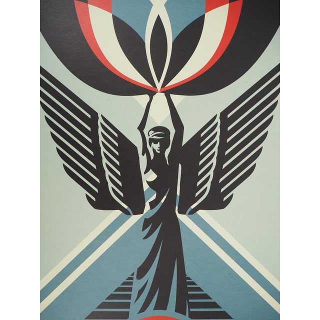Shepard Fairey, Lotus Angel, Lithograph For Sale - Image 4 of 9