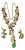 52 Gm 18 Karat Multi-Color Enamel Gold Necklace and Earring Suite Bridal Set For Sale