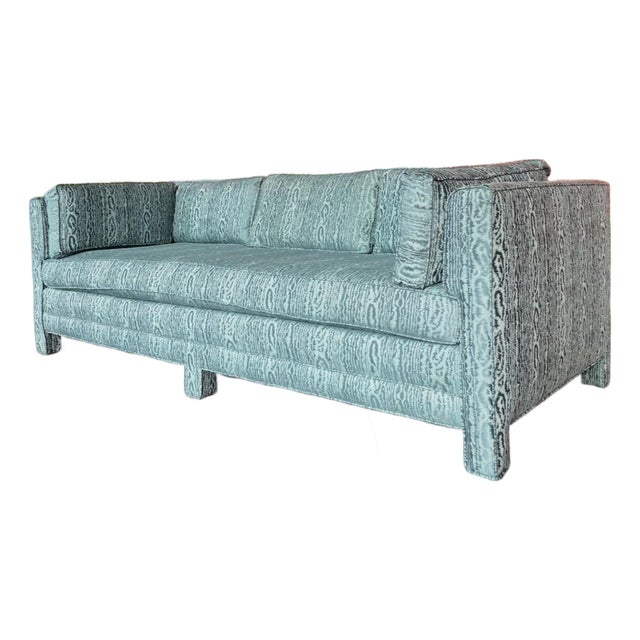 Postmod Parsons Moire Print Sofa For Sale