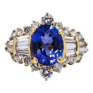 Late 20th Century Tanzanite Ring, Size 5 For Sale