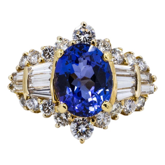 Late 20th Century Tanzanite Ring, Size 5 For Sale