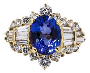 Late 20th Century Tanzanite Ring, Size 5