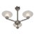 Muller Freres French Art Deco 3-Arm Chandelier 1930s - Volute Frosted Glass For Sale
