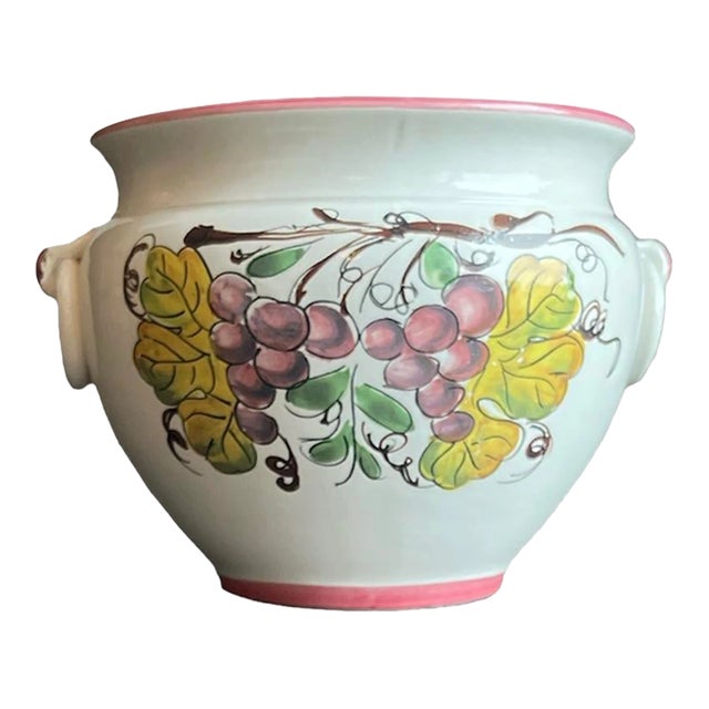 1980s Ceramica Toscana Maestri Artigiani Italiani Large Planter For Sale
