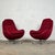 1960s Vintage Burgundy Swivel Chair from Up Závody, 1960s For Sale - Image 5 of 11