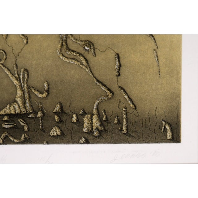 Surrealism "Faded Jeans + Stuff" - Surrealist Colored Etching #10/20, 1976 by Jim Crabb For Sale - Image 3 of 6