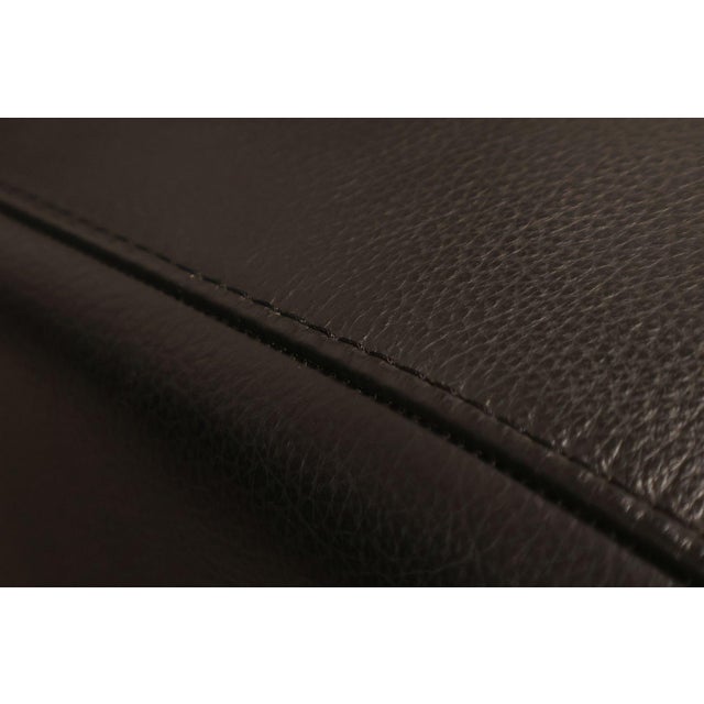 Italian Homes Contemporary Black Leather Sectional Sofa For Sale - Image 16 of 18
