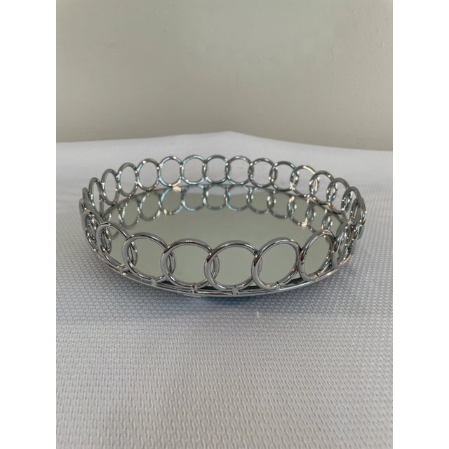 Mid 20th Century Mirrored Chrome Art Deco Gallery Bar Tray For Sale - Image 10 of 10