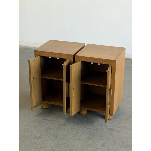 Vintage White Oak Modernist Nightstands - Pair For Sale - Image 12 of 12
