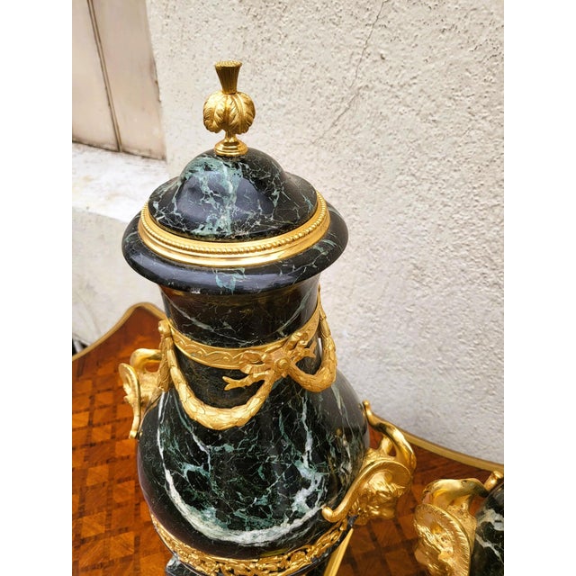 Marble and Bronze Cassolettes, Set of 2 For Sale - Image 12 of 18