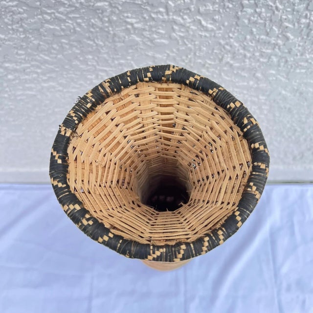 Early 20th Century Tutsi Wedding Basket Vase Rwanda 39inch For Sale - Image 4 of 7