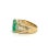 4.60 Carat Natural Colombian Emerald & Baguette Diamonds in 14K Yellow Gold Unis, Size 7.5 For Sale - Image 4 of 9