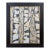 White and Black Birch Trees Abstract Framed Painting on Canvas For Sale