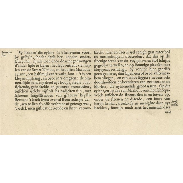 Paper Antique Arctic Map with Staten Island, 1598 For Sale - Image 7 of 9