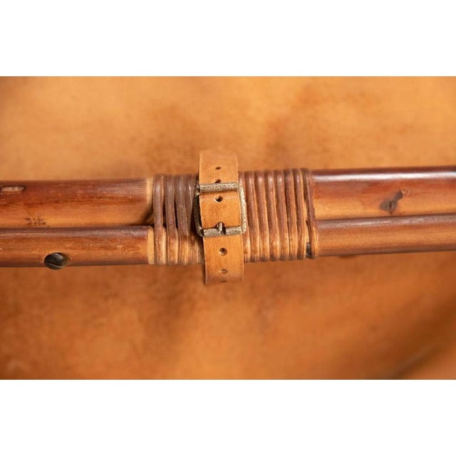 Safari Armchair in Leather and Bamboo by Tito Agnoli, 1960s For Sale - Image 10 of 16