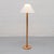 Harmonious 1970s floor lamp made of pine, produced by Solbackens Svarveri in Sweden. The lamp features an elegantly turned...