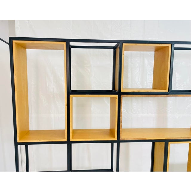 1990s Custom Architectural Metal and Wood Display Cabinet / Bookcase, Usa 1990's For Sale - Image 5 of 11