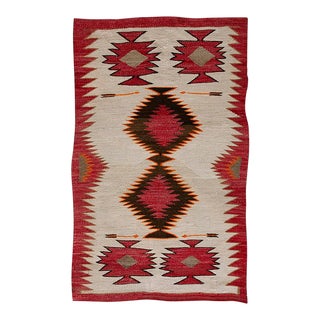 1930s American Navajo Carpet ( 2'10" X 4'6" - 86 X 137 Cm ) For Sale