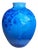 Vase in Glazed Porcelain with Blue Crystallizations by Patrice Lusardi, 1980s For Sale