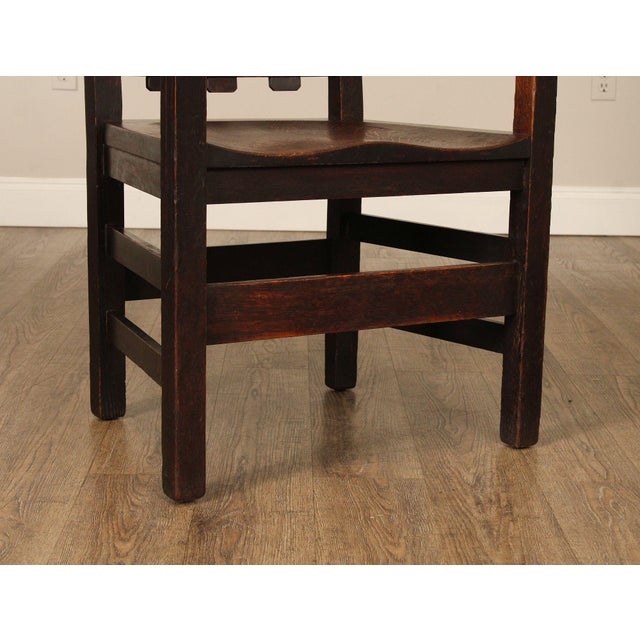 Mission Antique Stickley Brothers Mission Oak Armchair For Sale - Image 3 of 18