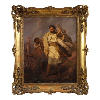 Roberto Focosi, Moses Breaking the Tablets of the Law, 1852, Oil on Canvas For Sale