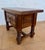 Spanish Carved Wood Side Table with Geometric Decoration and Spiral Legs, 1930 For Sale - Image 10 of 15