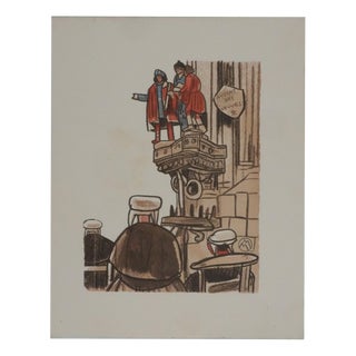 Mathurin Meheut, Procession for Saint Yves, 1937, Engraving For Sale