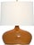 Transitional Thomas O'Brien by Visual Comfort Signature Olinda 17" Low Table Lamp in Crackled Sienna with Linen Shade For Sale - Image 3 of 3