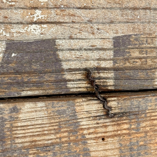 Vintage Early 20th Century "Hogs for Sale" Wooden Double Sided Trade Sign For Sale - Image 4 of 9