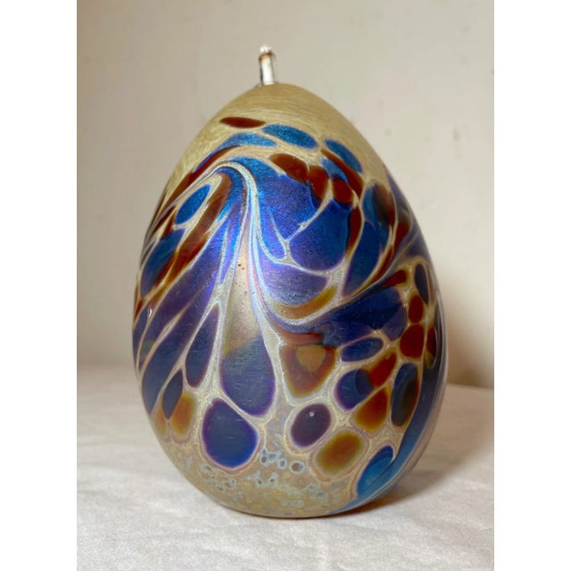 Up for sale is a nice quality signed art glass oil lamp made by Maytum Studios. This gorgeous lamp is completely blown by...