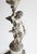 1950s Spanish Empire Silver-Plated Cast Brass Cupid Cherub Lamp With Scavo Flame Shade For Sale - Image 6 of 13
