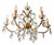 Brass Chandelier with Crystal Trimmings For Sale