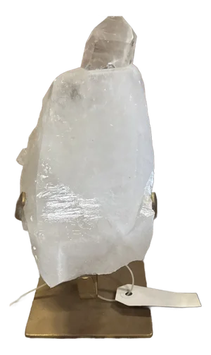 A Quartz Crystal on Golden Stand - J
