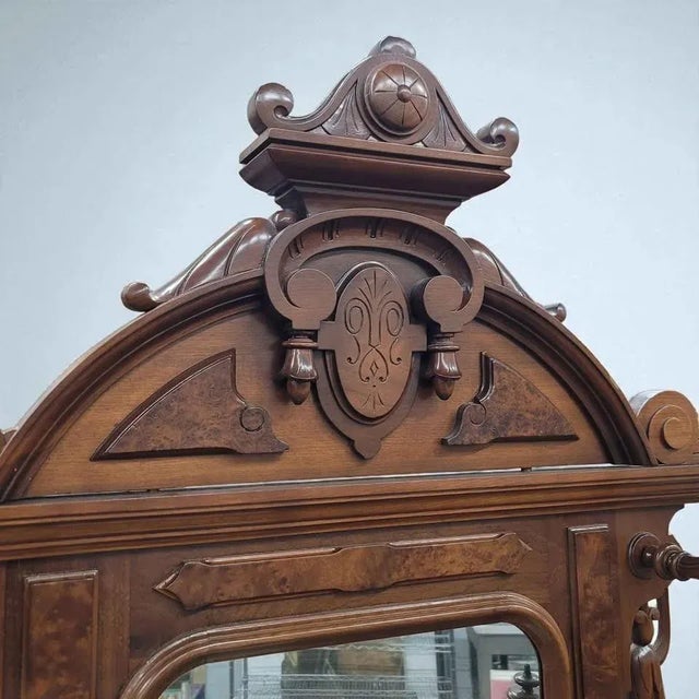 1880's Victorian Eastlake-Style Walnut Hall Tree For Sale - Image 9 of 12