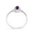 10K White Gold 5X3MM Oval Purple Amethyst and Diamond Accent Halo Ring (I-J Color, I1-I2 Clarity) - Ring Size 7 For Sale In New York - Image 6 of 7