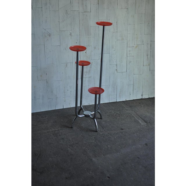 Bauhaus Chrome and Plastic Plant Stand, 1940s For Sale - Image 4 of 6