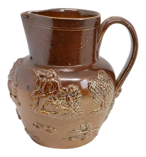 English Doulton Lambeth Stoneware Pottery Pitcher