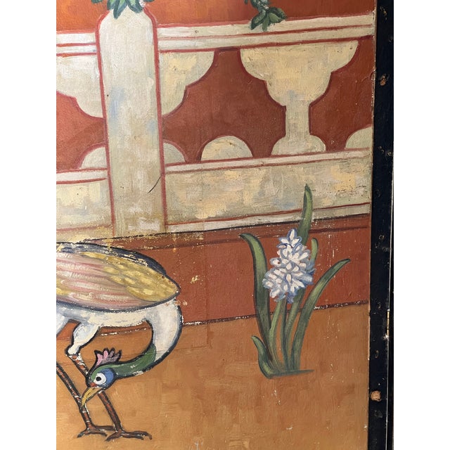 Early 20th Century Monumental Chinoiserie Three-Panel Triptych Screen, Lake Geneva, Wisconsin, C. 1900–1920” For Sale - Image 5 of 12