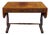Antique Early 19th C. Regency Flame Mahogany Lyre Base Drop Leaf Sofa Table Desk For Sale